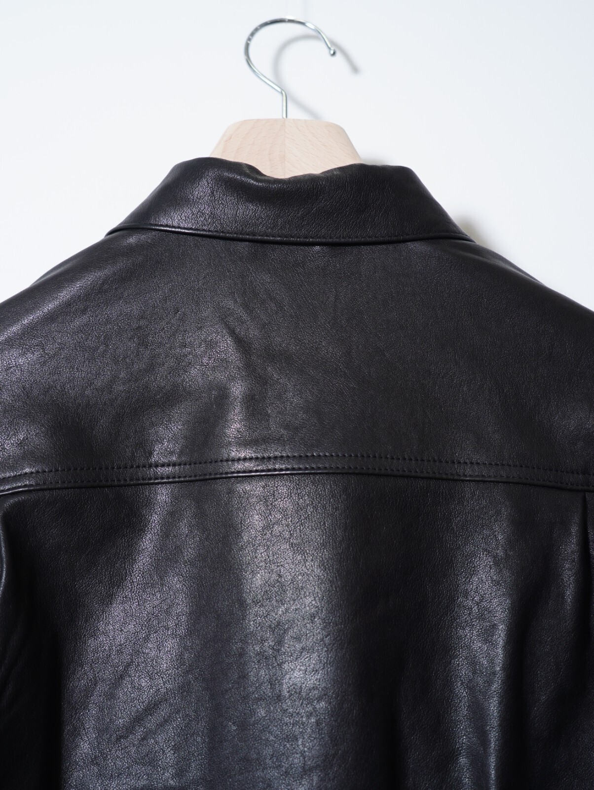 YOKE 女裝 & 男裝 Leather Trucker Jacket 圖片6
