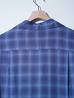 ヨーク メンズ モダール プレイド オープン カラー シャツ 画像8