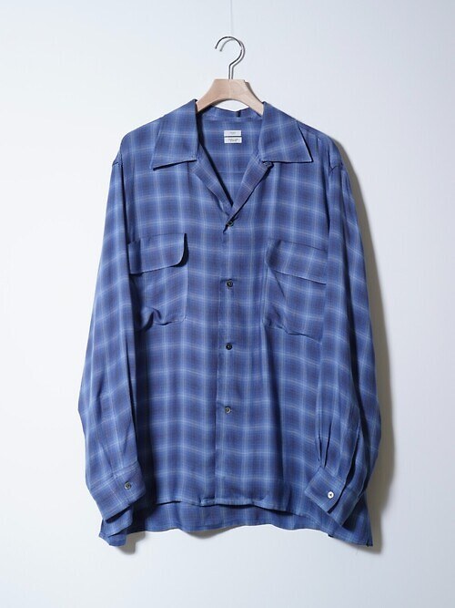 Modal Plaid Open Collar Shirt｜YOKE 男士