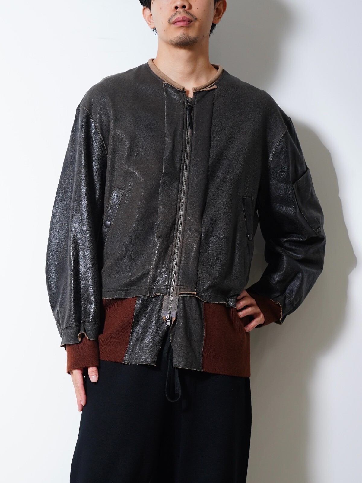 ANTHEM A WOMENS & MENS CRACK TERRY MILITARY BLOUSON IMAGE4