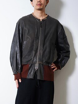 ANTHEM A WOMENS & MENS CRACK TERRY MILITARY BLOUSON IMAGE4