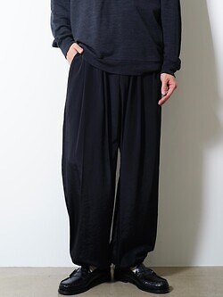ブラン ワイエム(Blanc YM) WOMENS & MENS Cupro Nylon Browsing Pants black M