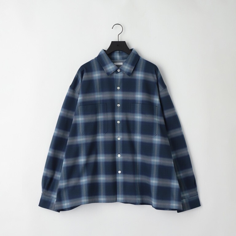 KANEMASA PHIL. 男士 28G Ombre Check Balise Shirt 图片1