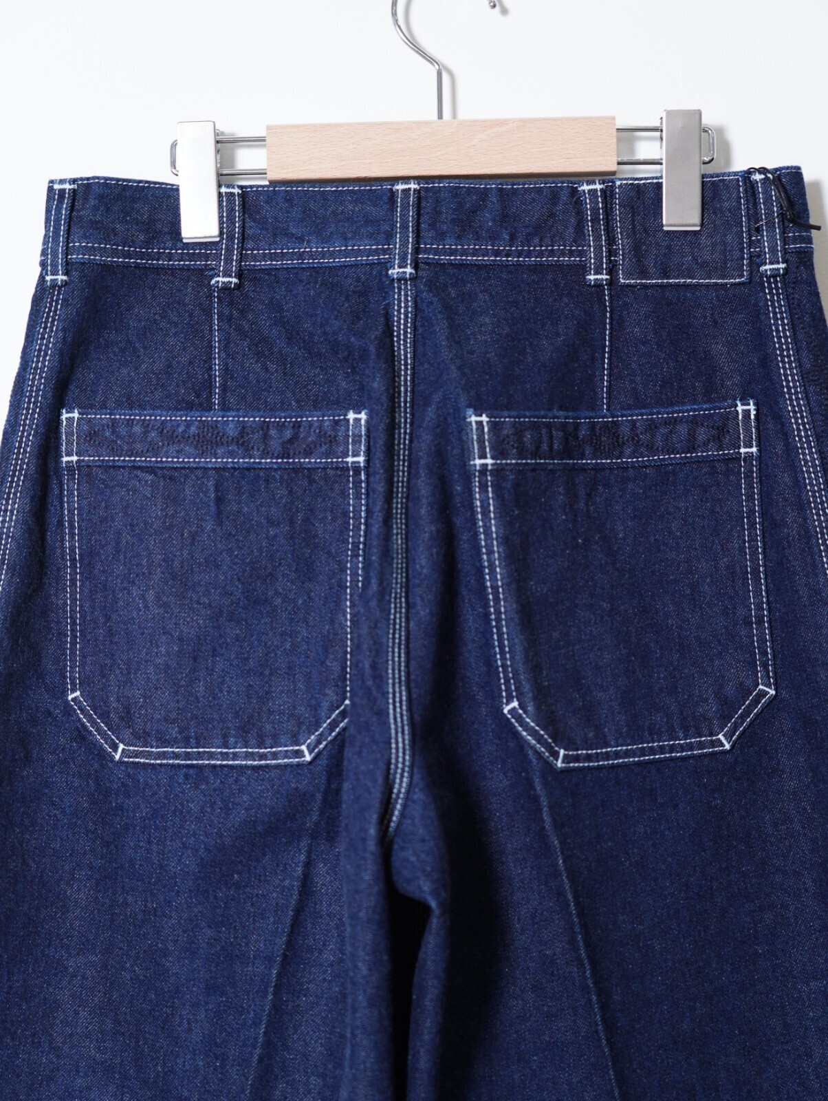 SARTO MENS DENIM EMBROIDERY TUCKED WIDE TROUSERS IMAGE7