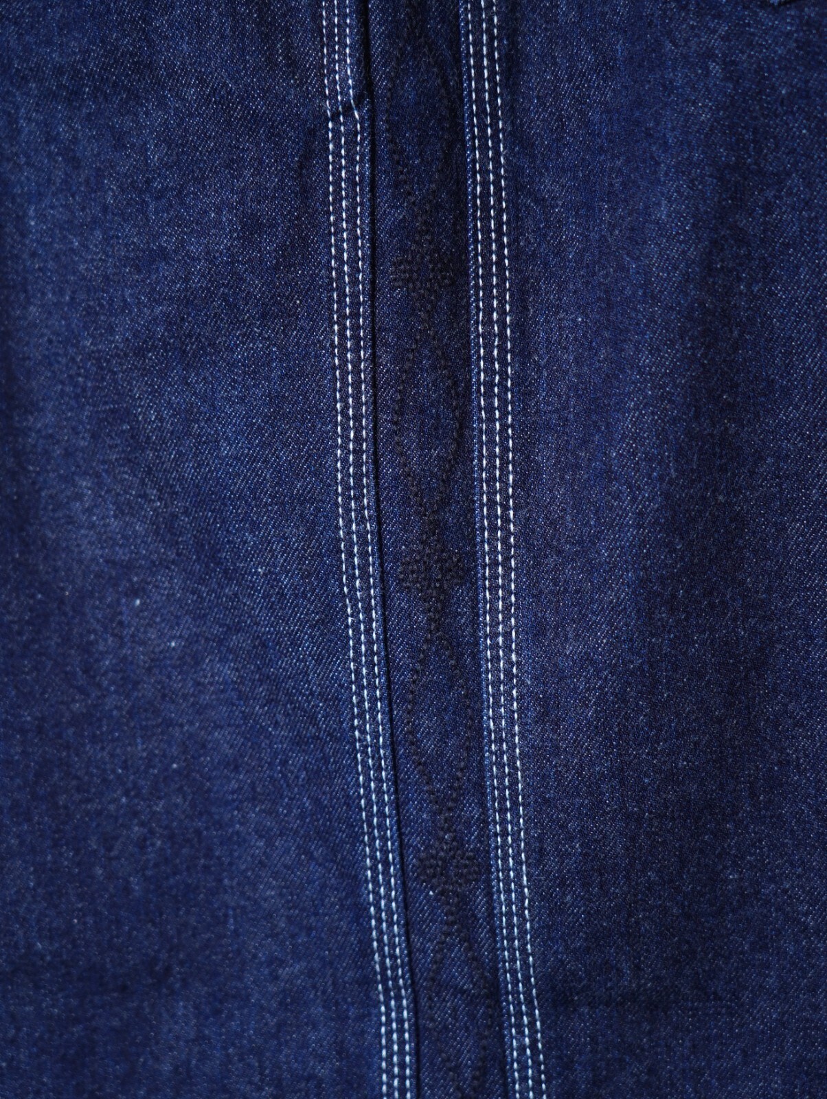 SARTO MENS DENIM EMBROIDERY TUCKED WIDE TROUSERS IMAGE11