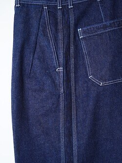 SARTO MENS DENIM EMBROIDERY TUCKED WIDE TROUSERS IMAGE10