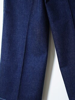 SARTO MENS DENIM EMBROIDERY TUCKED WIDE TROUSERS IMAGE6