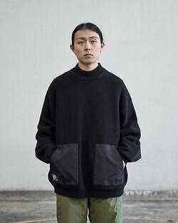 フレッシュサービス メンズ ハイネックコンバットニット 画像4