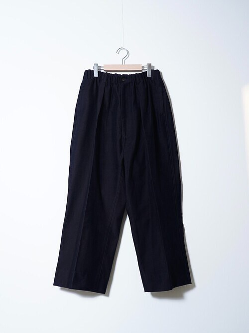 Elastic In-Tuck Wide Tapered Trousers｜nonnotte 男士
