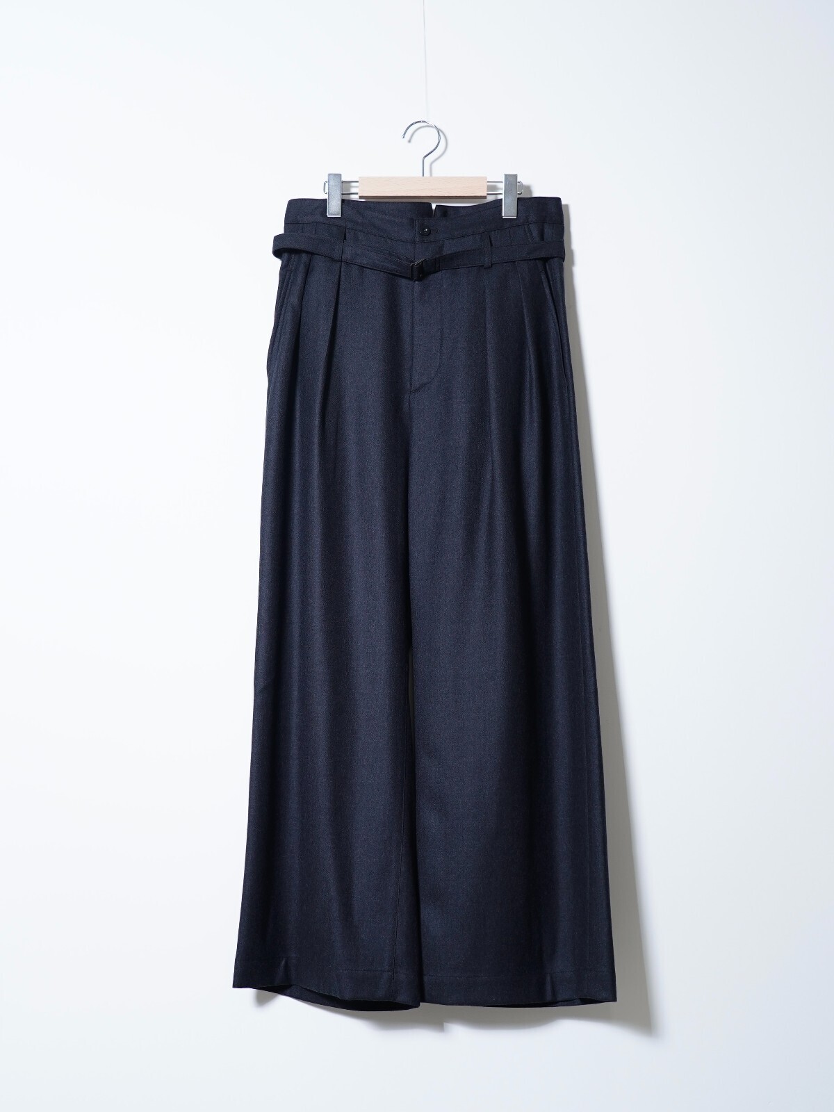 IRENISA MENS BELTED HIGH-WAIST BAGGY PANTS IMAGE9