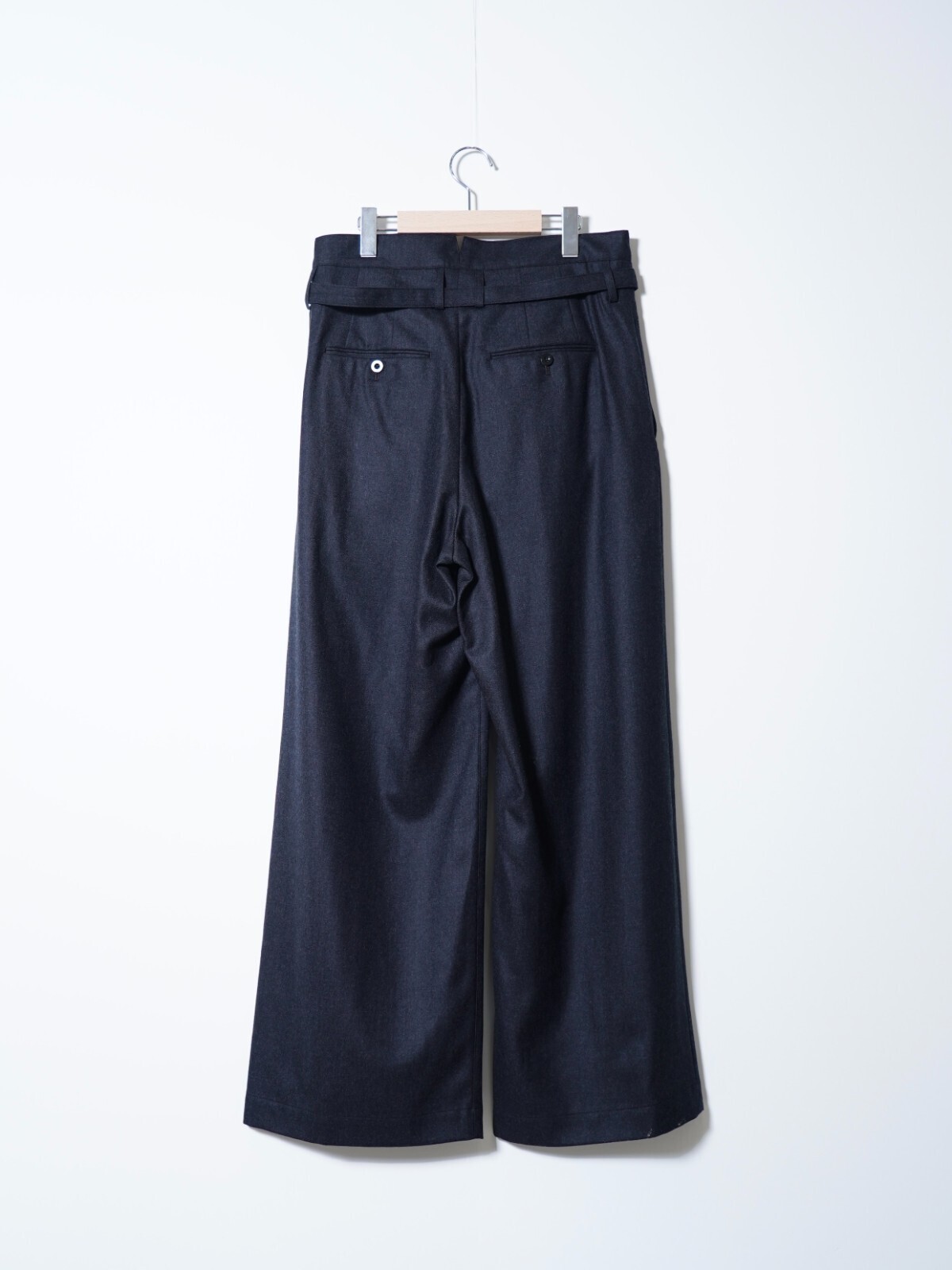 IRENISA MENS BELTED HIGH-WAIST BAGGY PANTS IMAGE10