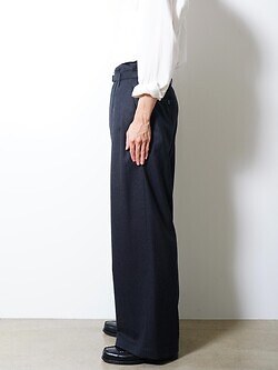 IRENISA 남성 BELTED HIGH-WAIST BAGGY PANTS 이미지14