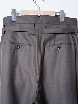IRENISA MENS BELTED HIGH-WAIST BAGGY PANTS IMAGE5