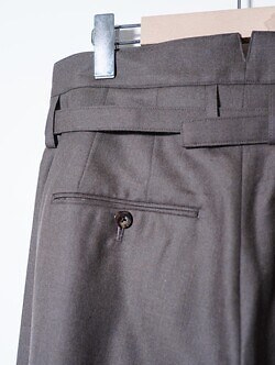 IRENISA MENS BELTED HIGH-WAIST BAGGY PANTS IMAGE6