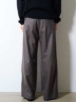 IRENISA 남성 BELTED HIGH-WAIST BAGGY PANTS 이미지3