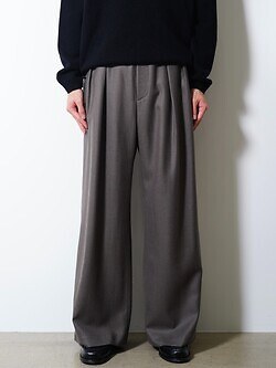 IRENISA 남성 BELTED HIGH-WAIST BAGGY PANTS 이미지1