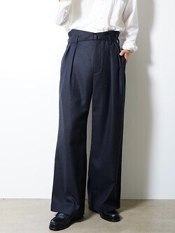 IRENISA 남성 BELTED HIGH-WAIST BAGGY PANTS 이미지16