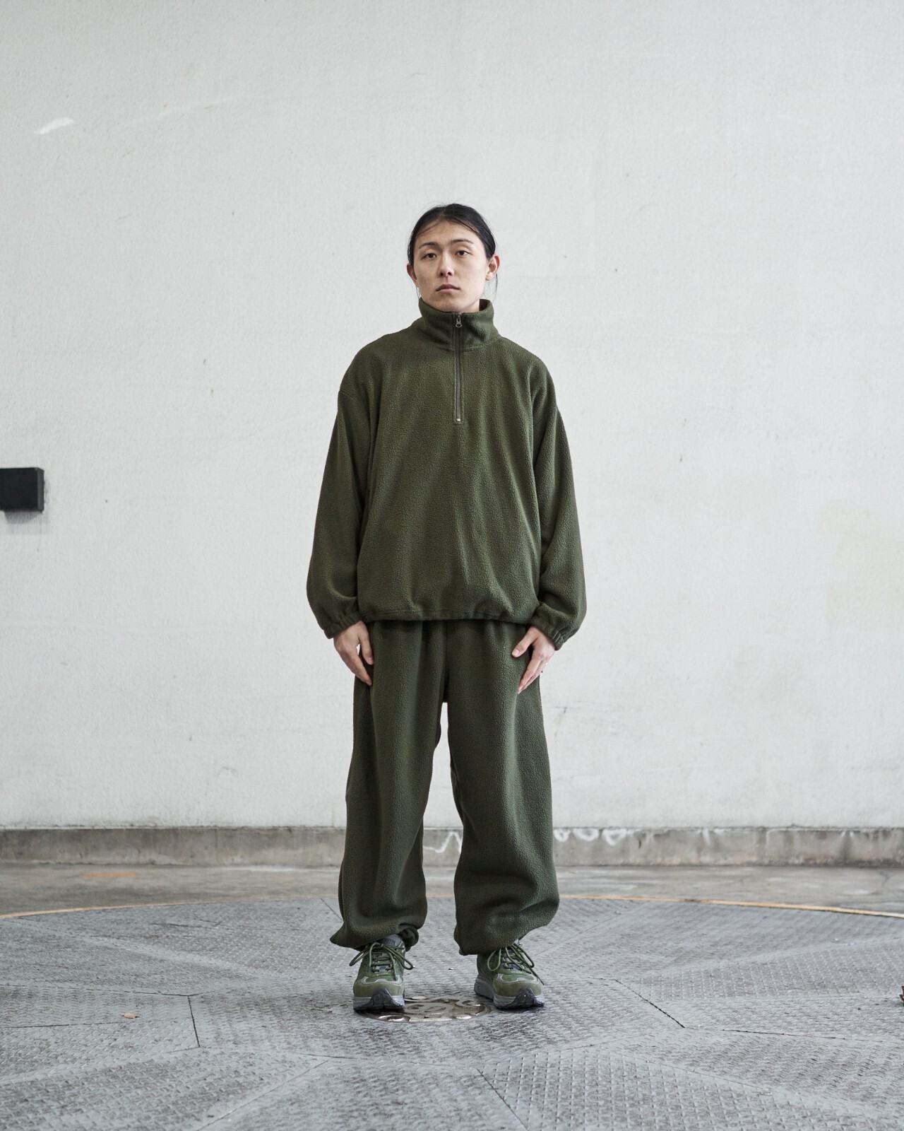 フレッシュサービス メンズ ポーラテックフリース スタンドカラープルオーバー 画像9