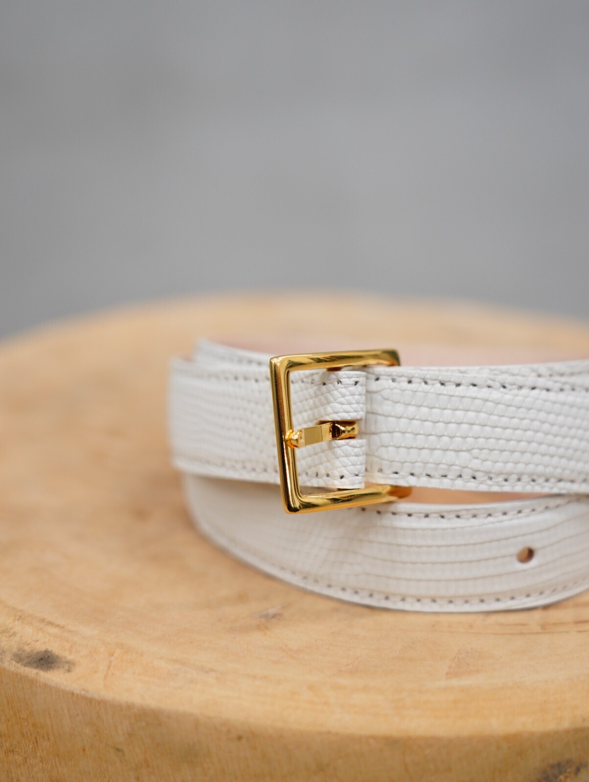 BISOWN WOMENS & MENS LIZARD CLASSIC SQUARE BELT 写真4