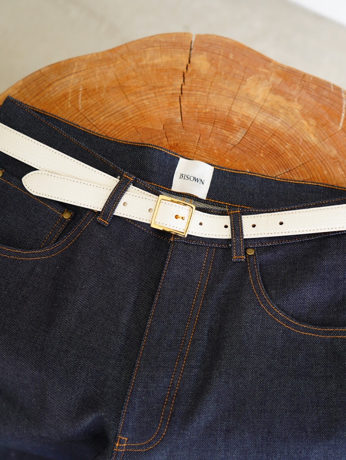 BISOWN WOMENS & MENS LIZARD CLASSIC SQUARE BELT 写真7