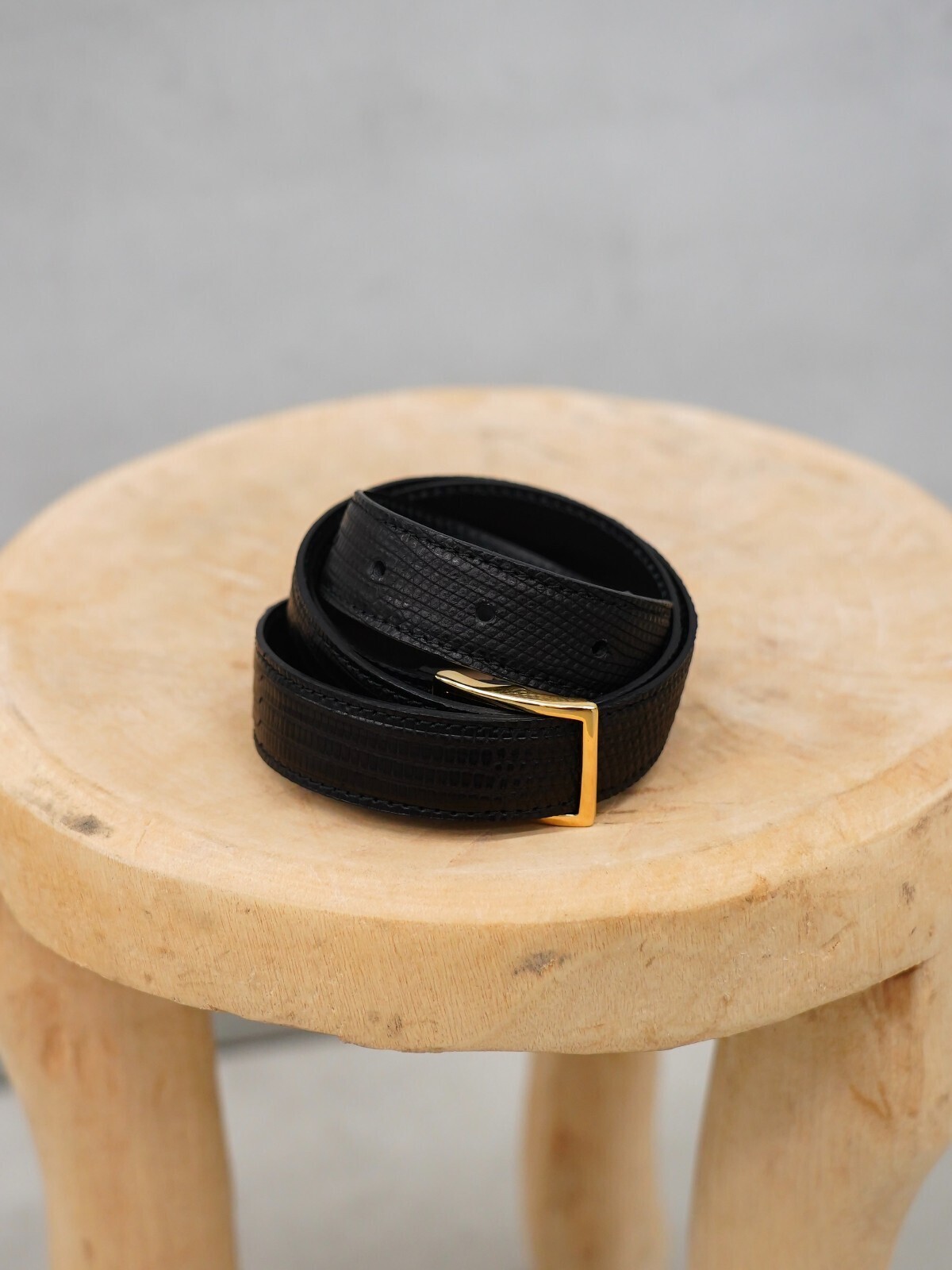 BISOWN WOMENS & MENS LIZARD CLASSIC SQUARE BELT 写真11