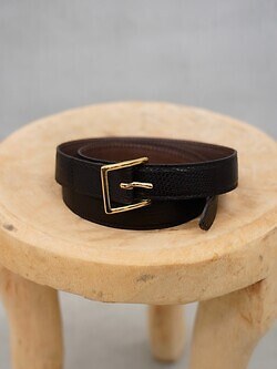 BISOWN WOMENS & MENS LIZARD CLASSIC SQUARE BELT 写真8