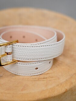 BISOWN WOMENS & MENS LIZARD CLASSIC SQUARE BELT 写真5