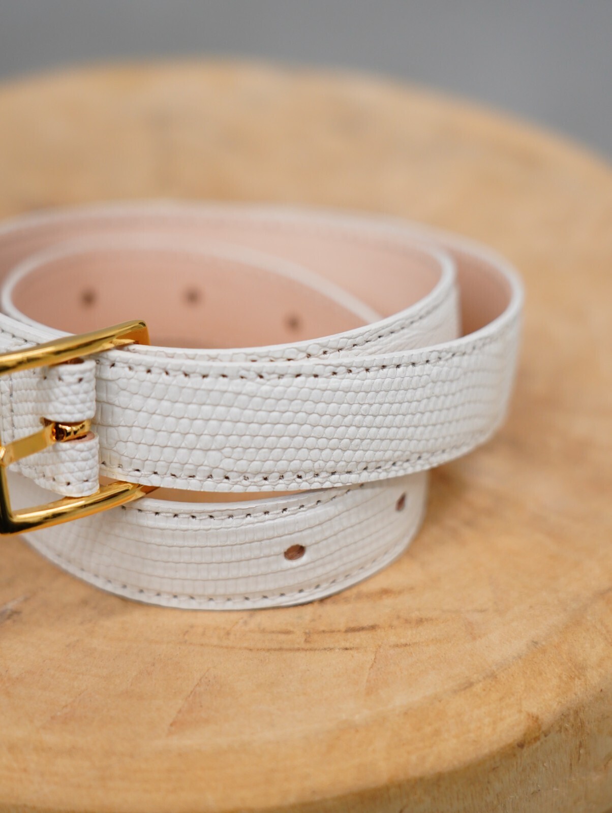 BISOWN WOMENS & MENS LIZARD CLASSIC SQUARE BELT 写真5