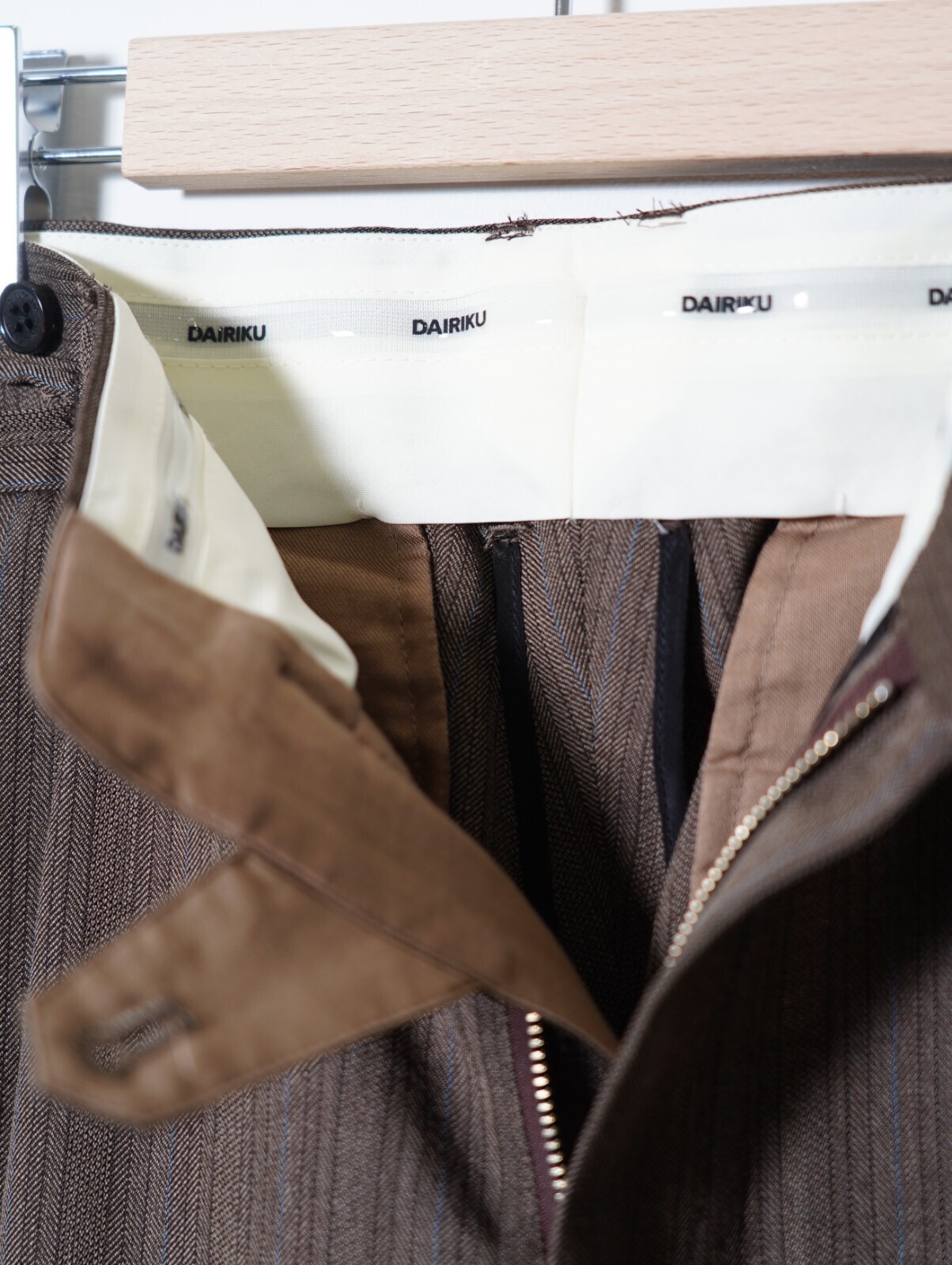 DAIRIKU 남성 "Billy" Stripe Sailor Super Wide Slacks 이미지5