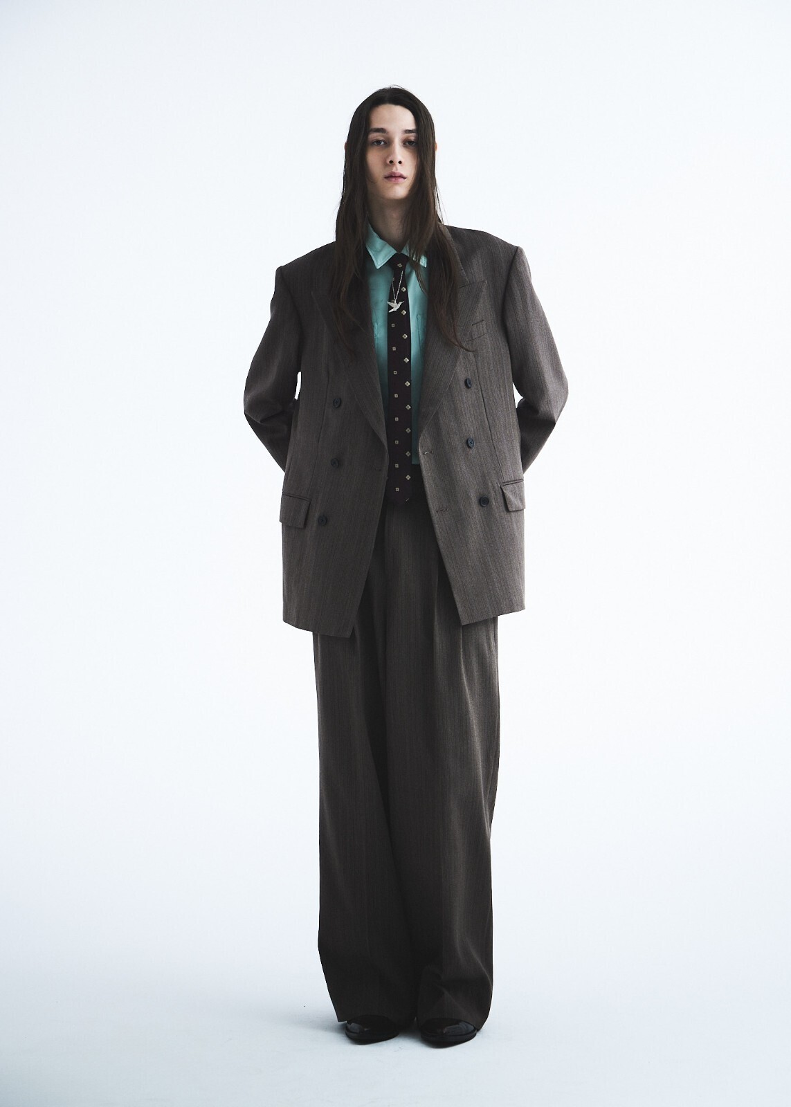 DAIRIKU 남성 "Billy" Stripe Sailor Super Wide Slacks 이미지12