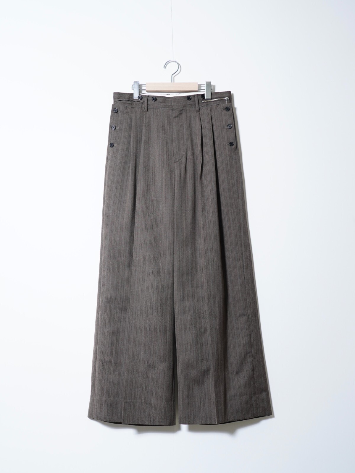 DAIRIKU 남성 "Billy" Stripe Sailor Super Wide Slacks 이미지1