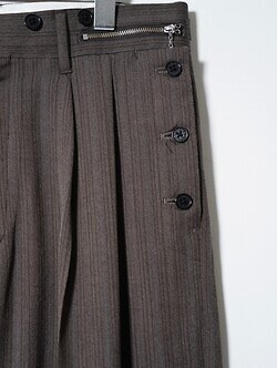 DAIRIKU 남성 "Billy" Stripe Sailor Super Wide Slacks 이미지7