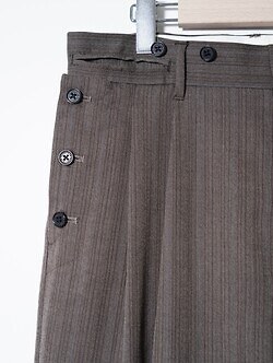 DAIRIKU 남성 "Billy" Stripe Sailor Super Wide Slacks 이미지6
