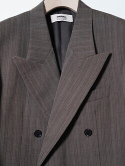DAIRIKU 남성 "Billy" Stripe Double Tailored Jacket 이미지3
