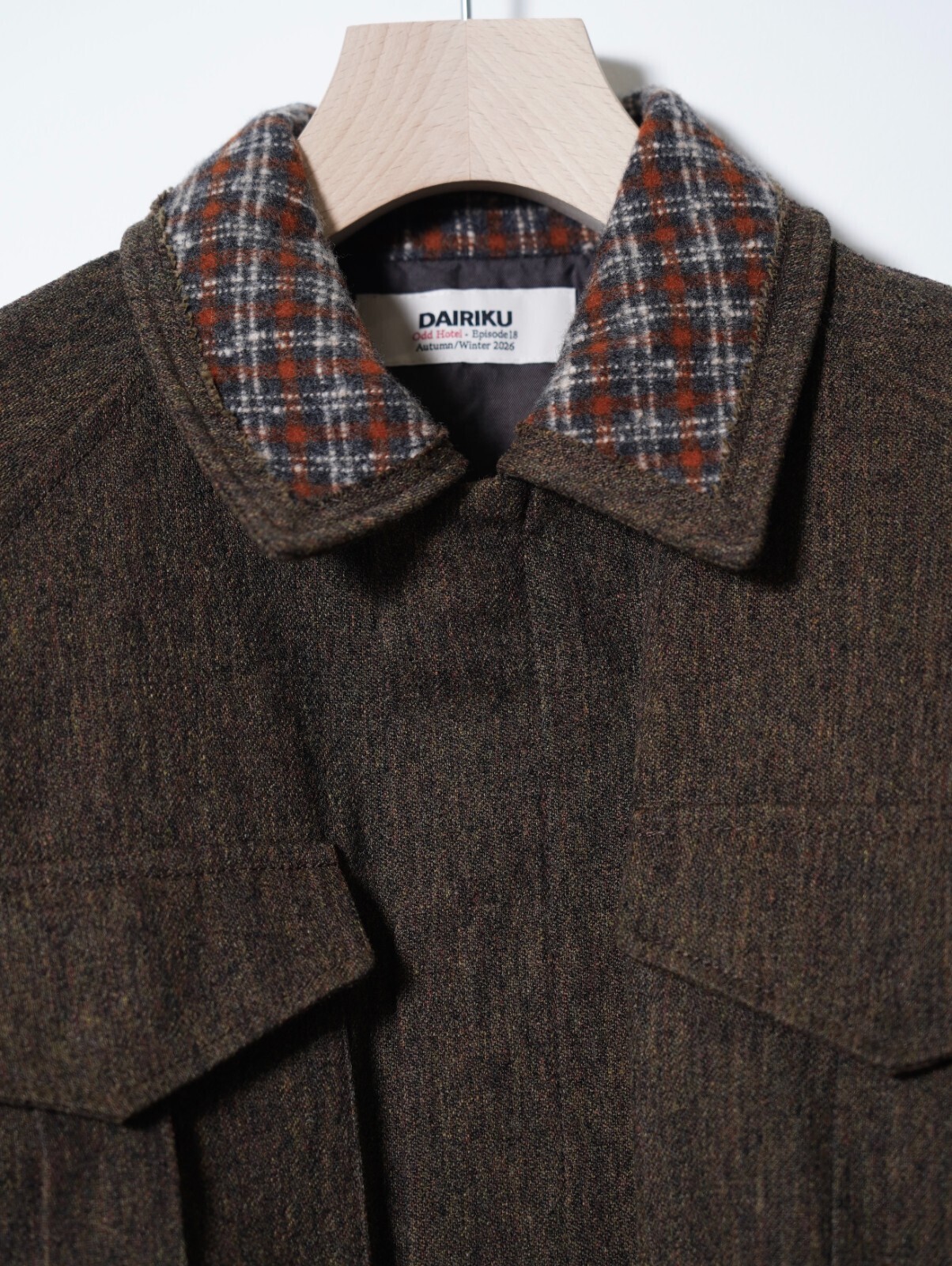 DAIRIKU 남성 "Big Sleeve” Shining Collar Military Jacket 이미지3