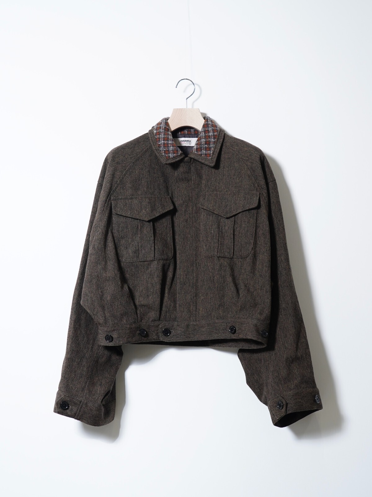 DAIRIKU 남성 "Big Sleeve” Shining Collar Military Jacket 이미지1