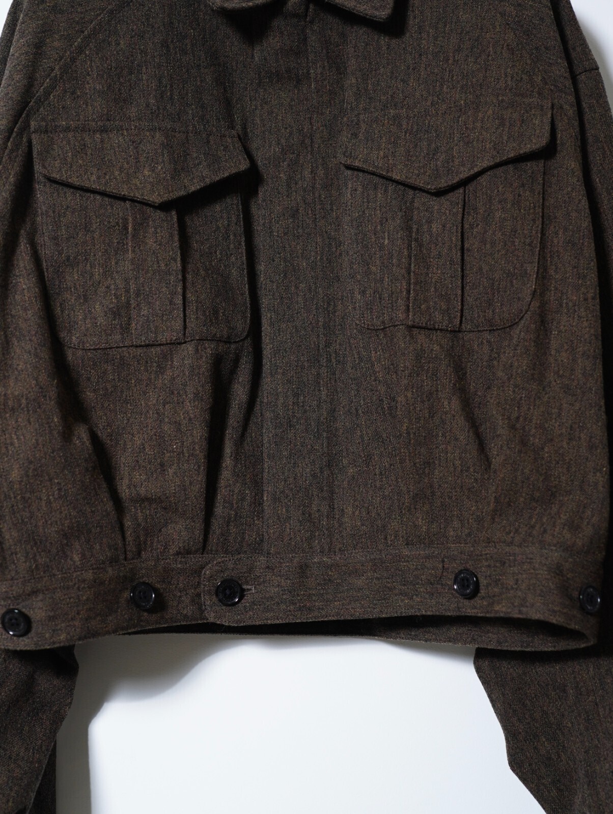 DAIRIKU 남성 "Big Sleeve” Shining Collar Military Jacket 이미지4