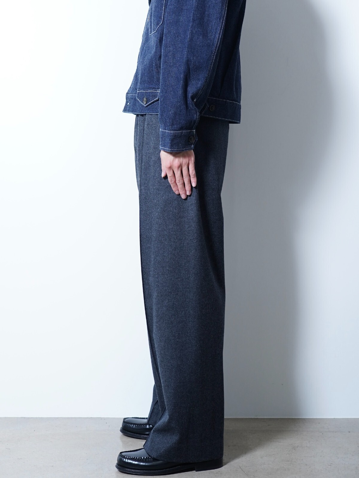 SARTO 男裝 WOOL CASHMERE FLANNEL EFFORTLESS TROUSERS 写真2