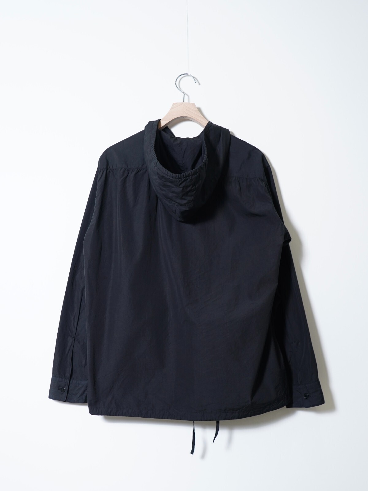 NULABEL MENS GARMENT DYED HOODED SHIRT IMAGE2