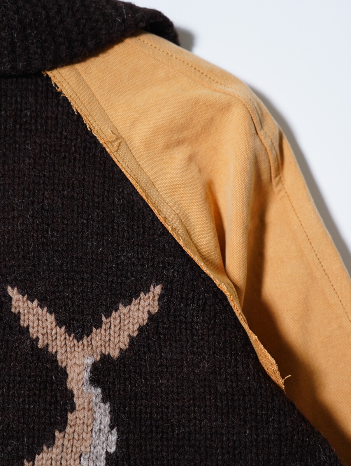 KHOKI 男裝 Combination cowichan sweater 圖片11
