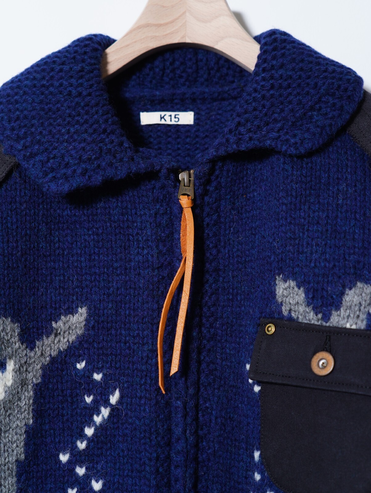 KHOKI 男裝 Combination cowichan sweater 圖片14