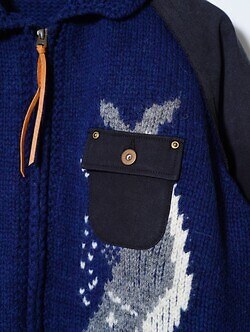 KHOKI 男裝 Combination cowichan sweater 圖片17