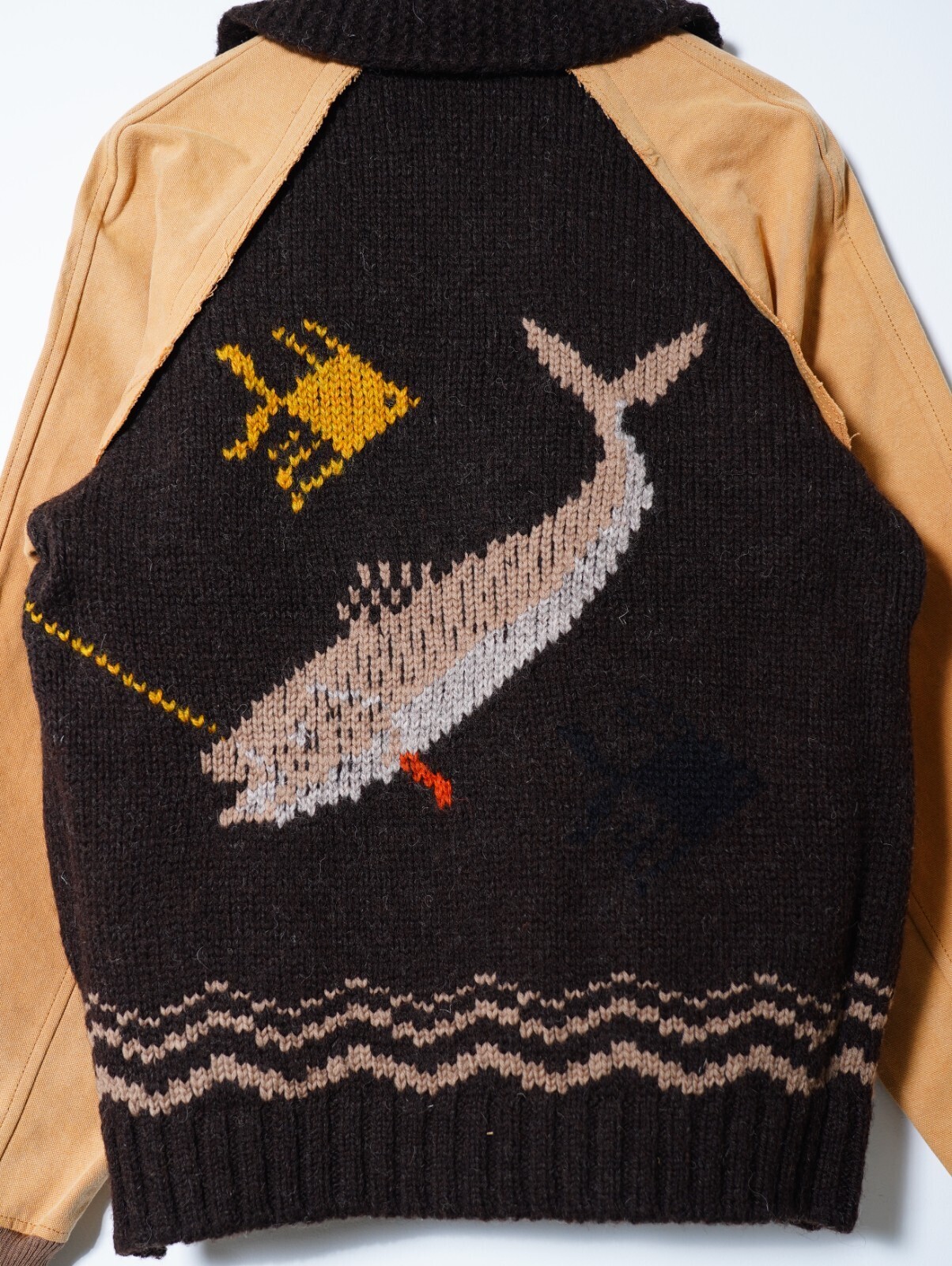 KHOKI 男裝 Combination cowichan sweater 圖片9