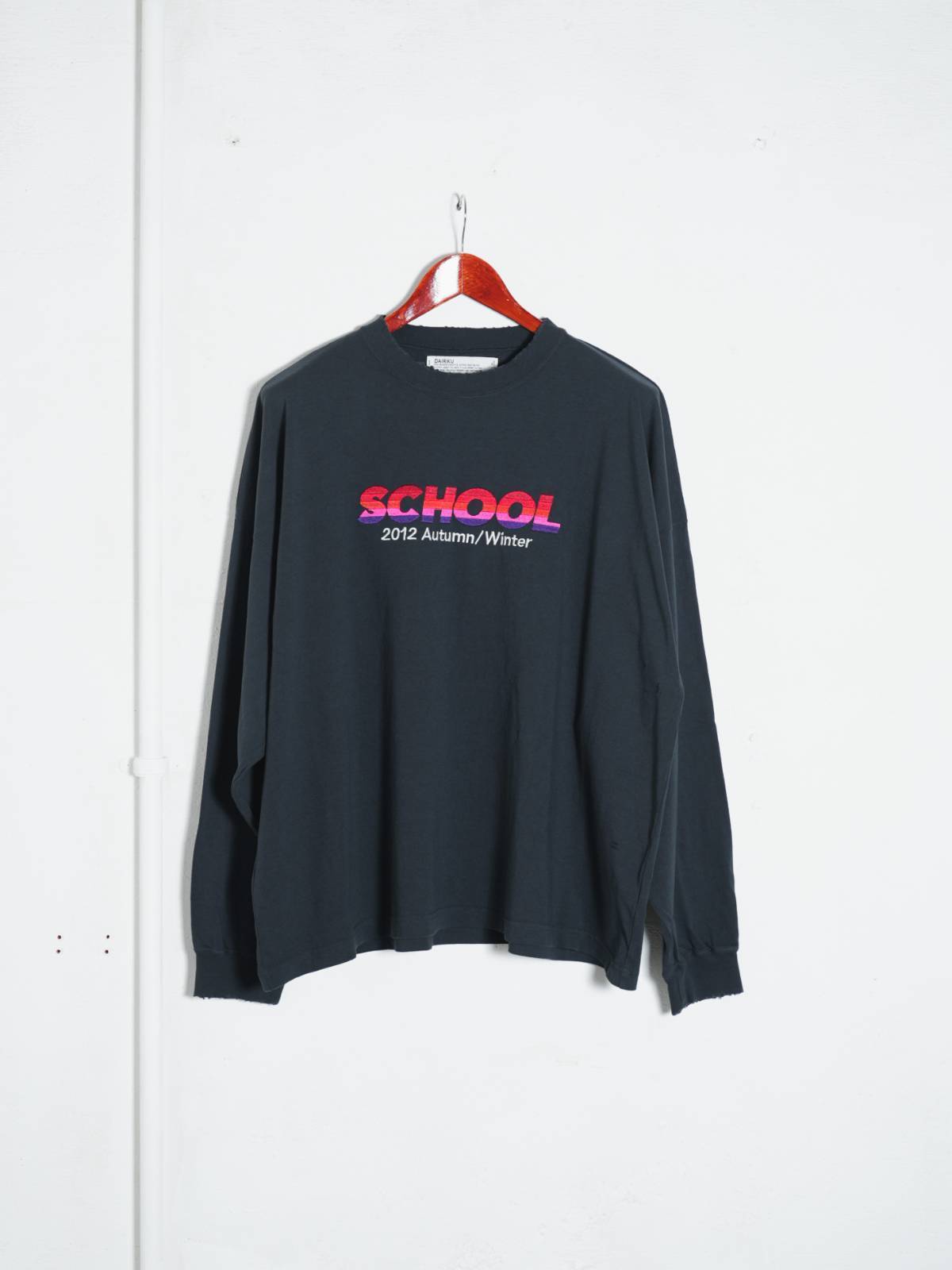 SCHOOL”刺繍 ヴィンテージロングTシャツ - ダイリク レディース 