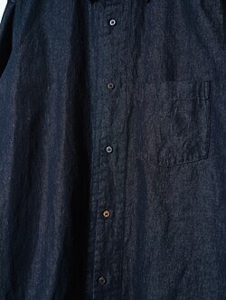 FUJIMOTO MENS Cotton/Linen Tex Shirts IMAGE5