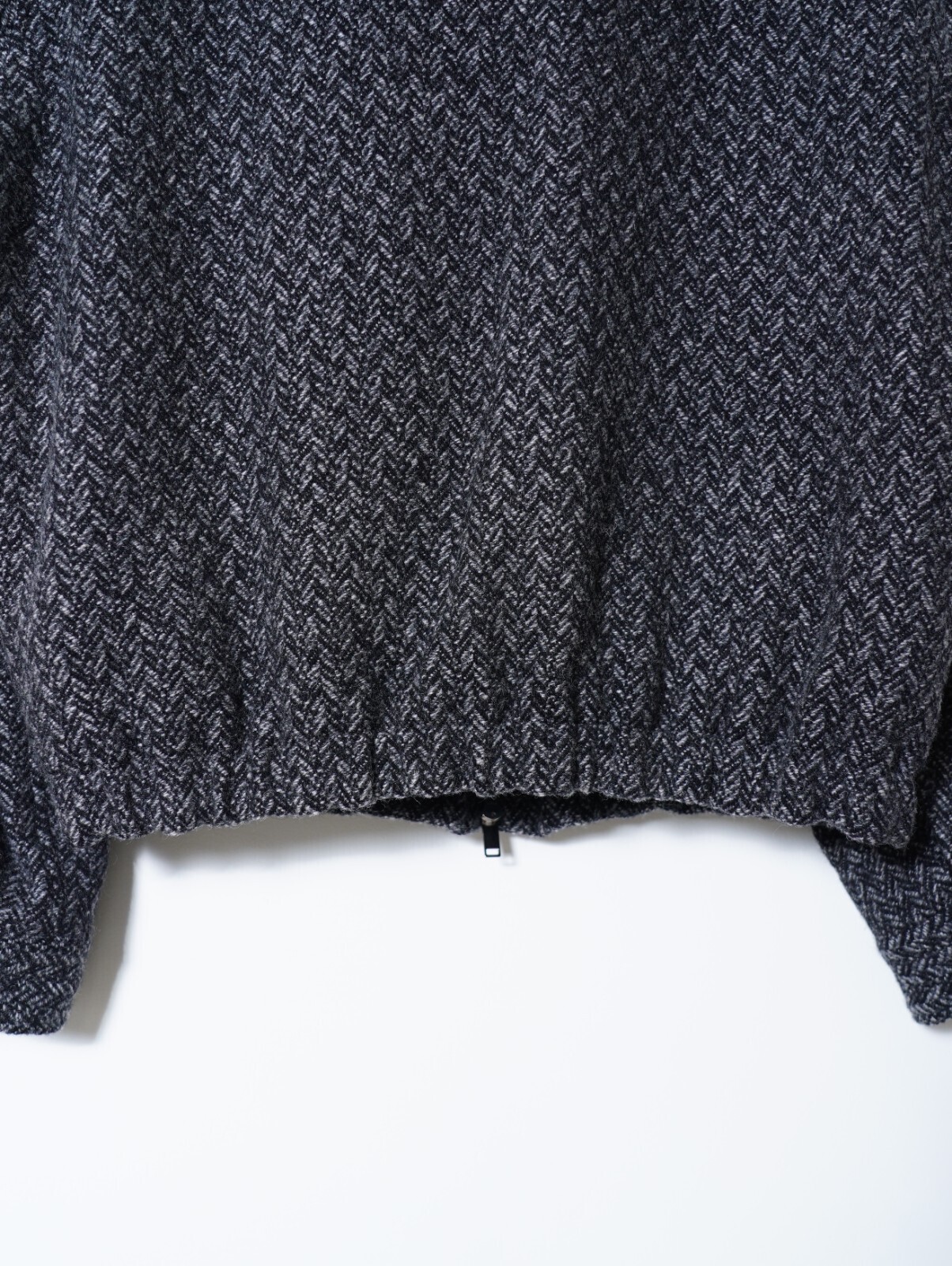 YOKE MENS Herringbone Tweed Zip Blouson IMAGE20