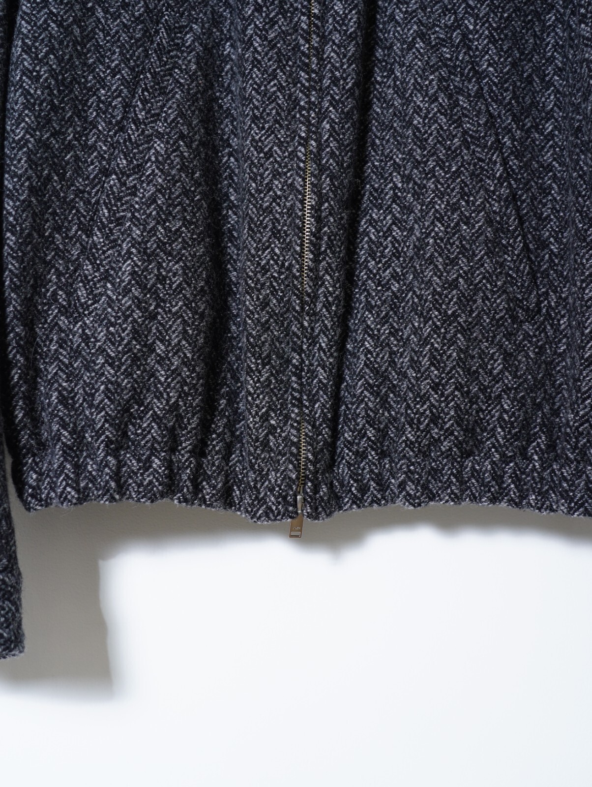 YOKE MENS Herringbone Tweed Zip Blouson IMAGE17