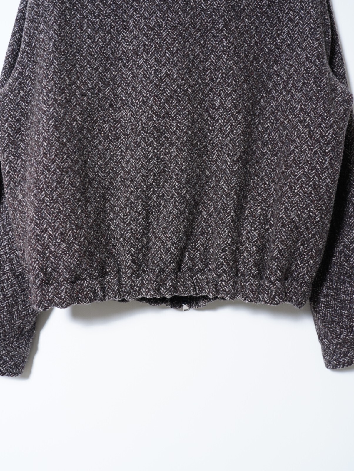YOKE MENS Herringbone Tweed Zip Blouson IMAGE10