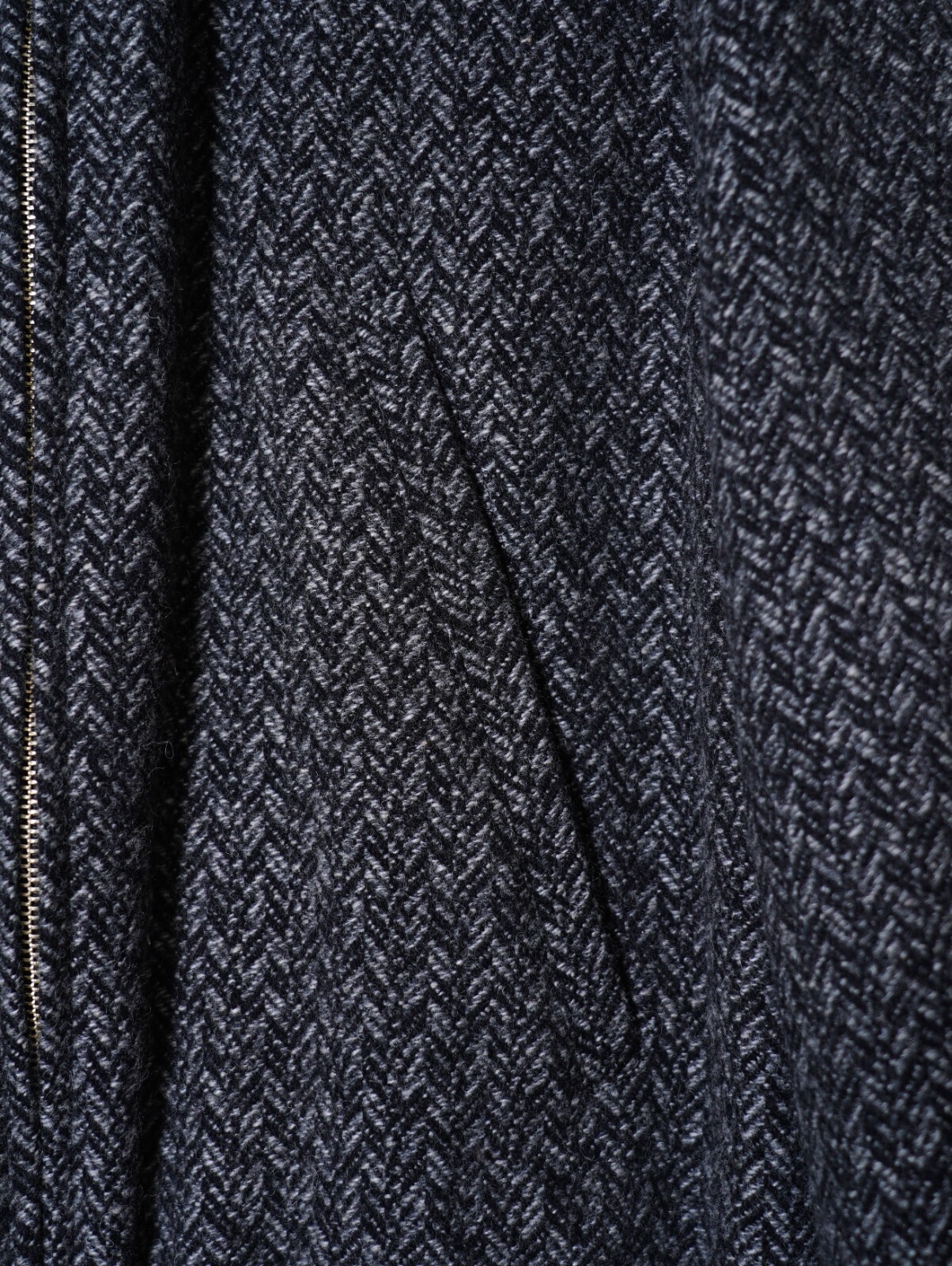 YOKE MENS Herringbone Tweed Zip Blouson IMAGE16
