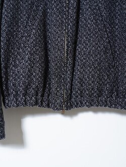 YOKE MENS Herringbone Tweed Zip Blouson IMAGE17